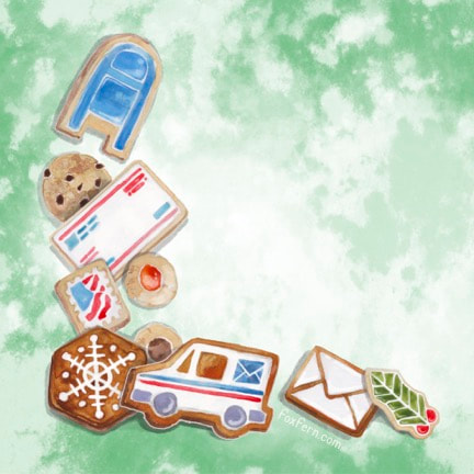 Sticky-Note Pad for Mail Carriers - Holiday Cookie - Post-It